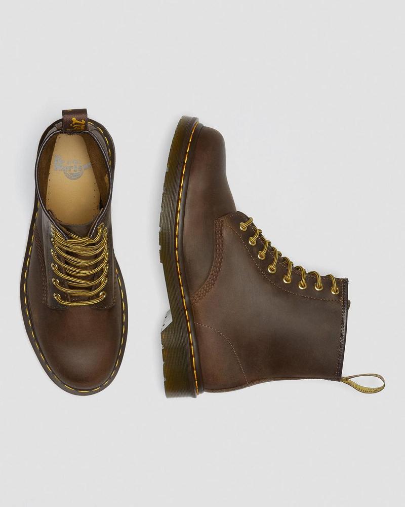 Dr Martens 1460 Crazy Horse Leren Veterlaarzen Heren Bruin | NL 301BEX